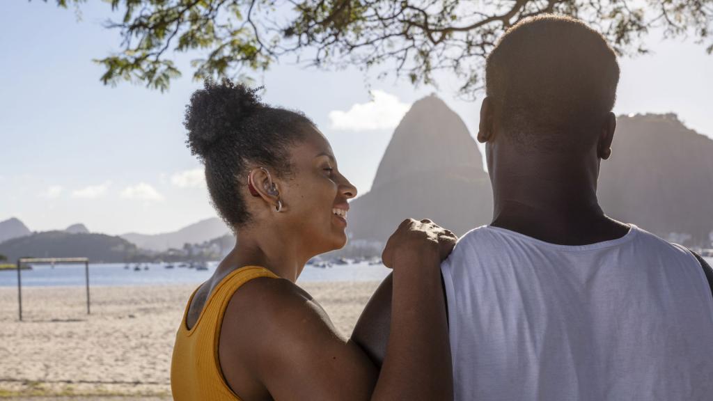 Natália Martins and her husband