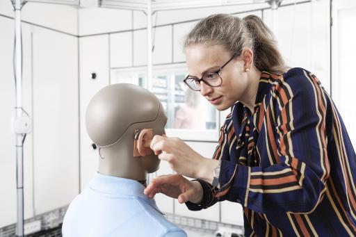 Audiologist at a fitting