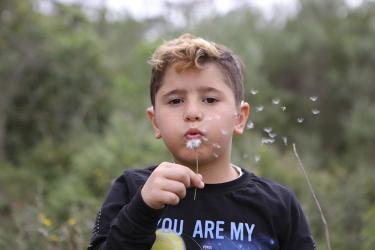 Abdel Rahman Barakat, who was born in Syria in 2009, fled from the civil war in his home country and travelled to Lebanon with his family.